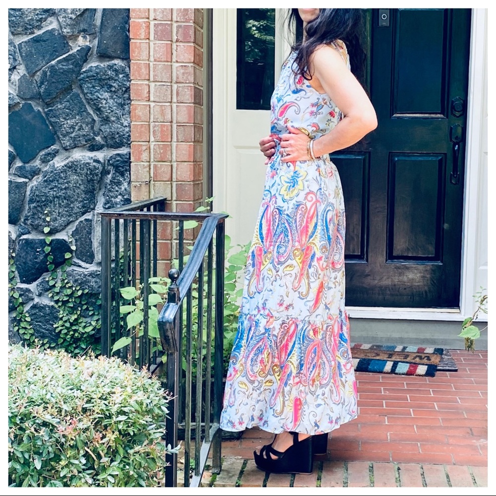 BOHO GYPSY CHIC FLIRAL TANK MAXI DRESS - Picture 7 of 8